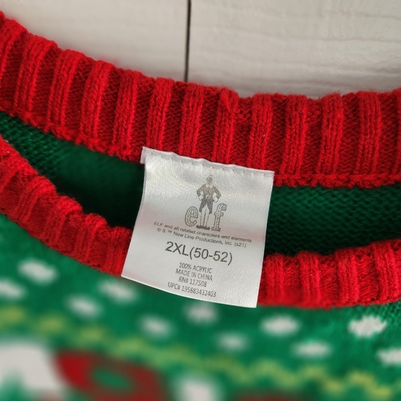 ELF "Santa! I Know Him!" Sweater - NEW Christmas ugly Sweater funny santa - Picture 16 of 16